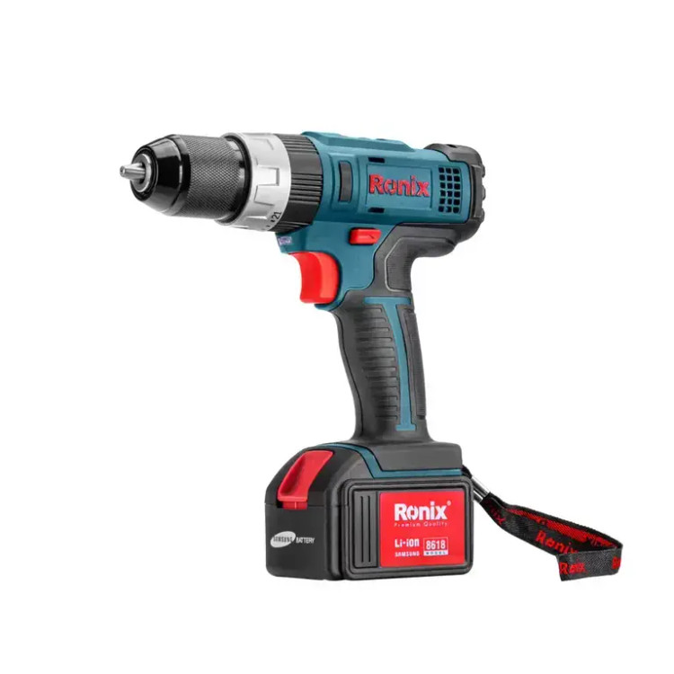 دریل پیچ گوشتی چکشی شارژی 18 ولت رونیکس (Ronix) 8618 ابزار صنعتی الهی شیراز