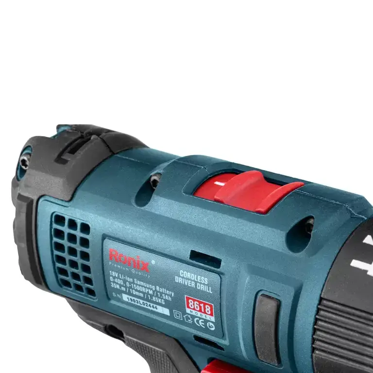 دریل پیچ گوشتی چکشی شارژی 18 ولت رونیکس (Ronix) 8618 ابزار صنعتی الهی شیراز