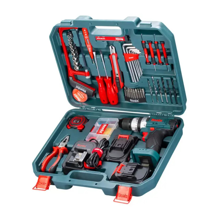 ست ترکیبی دریل شارژی 20 ولت رونیکس (Ronix) - 35 پارچه با ابزار دستی- RS-8620 ابزار صنعتی الهی شیراز