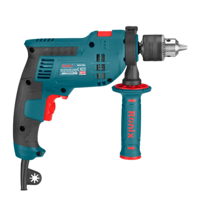 دریل چکشی 13 میلیمتر رونیکس (Ronix) -600 وات-2700 دور بر دقیقه-آچاری-2211P ابزار صنعتی الهی شیراز